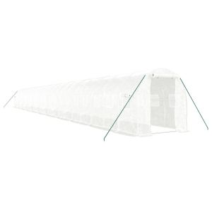 vidaXL invernadero con estructura de acero blanco 44 m² 22x2x2 m