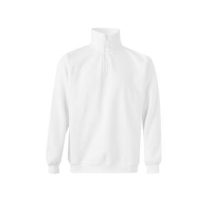 Sudadera media cremallera 3xl blanco