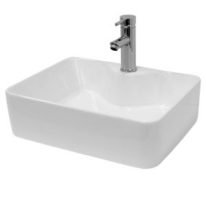 Lavabo de baño ø 480 x 380 mm blanco ecd germany