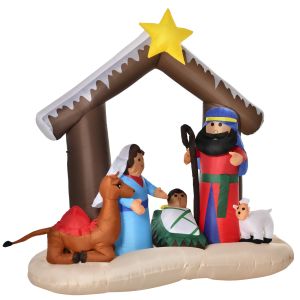 Decoración inflable de navidad poliéster multicolor 201x100x183 cm