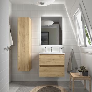 Mueble baño bequia 70 cm roble | lavabo