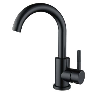 Grifo lavabo caño curvo negro circum coal grifers