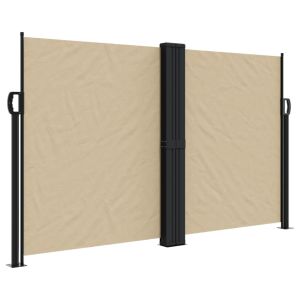 vidaXL toldo lateral retráctil beige 140x1200 cm