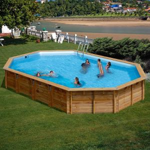 Piscina MADERA NATURAL 551 x 351 x 119 cm