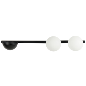 Lámpara de pared de vidrio negro/blanco 84 cm con maceta isabella