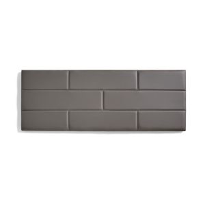 Cabecero de cama 80 muro ladrillos de polipiel 112x57x5cm gris