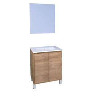 Ondee - mueble de baño suspendido belis + espejo suspendido - ancho: 60cm