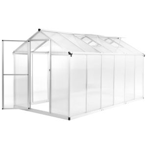 vidaXL invernadero de aluminio 362x190x195 cm 13,41 m³