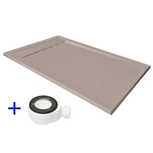 Plato de ducha de resina 140x70 premium ambiente moka  ral 9001  70x140