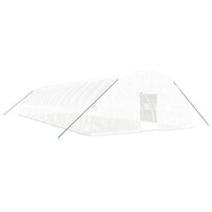 vidaXL invernadero con estructura de acero blanco 96 m² 16x6x2,85 m