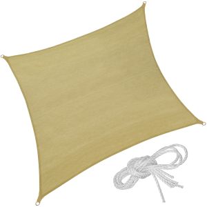 Toldo de polietileno con forma cuadrada, beige