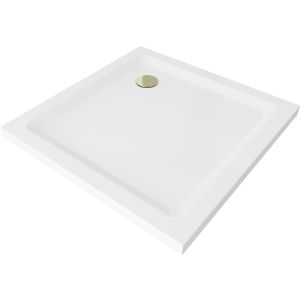 Plato de ducha antideslizante 80x80cm, blanco