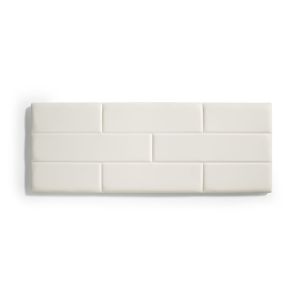 Cabecero de cama 150 muro ladrillos de polipiel 152x57x5cm blanco