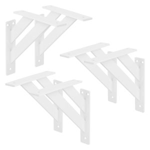 Set de 6x soporte de estante 180x180mm blanco