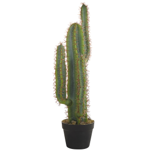 Planta artificial en maceta verde/negro 78 cm cactus