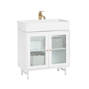 Mueble para debajo del lavabo 2 puertas bzr115-w sobuy