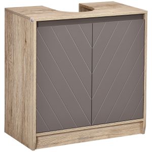 Armario de baño melamina de madera bicolor 60x30x59.8 cm Homcom