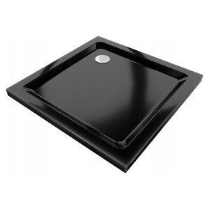 Plato de ducha antideslizante 70x70cm, negro