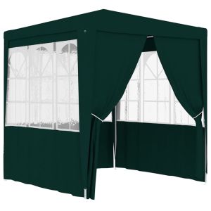 vidaXL carpa profesional fiestas con paredes verde 90 g/m² 2,5x2,5 m