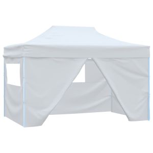 vidaXL carpa plegable para celebraciones con 4 paredes blanco 3x4,5 m