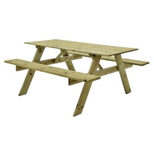 Mesa picnic jardín madera tratada 164*150cm*20mm. FSC EN581 The HomeWeeks