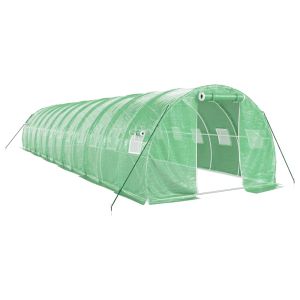 vidaXL invernadero con estructura de acero verde 36 m² 12x3x2 m