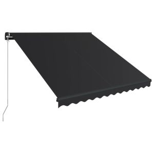 vidaXL toldo retráctil manual gris antracita 350x250 cm