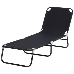 Tumbona plegable acero y tela oxford 188x56x28 cm Outsunny