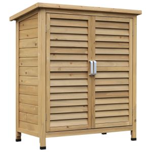 Caseta de jardín madera de abeto color marrón 87x46.5x96.5 cm Outsunny