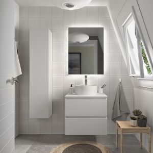 Mueble baño bequia 60 cm blanco mate | lavabo +encimera