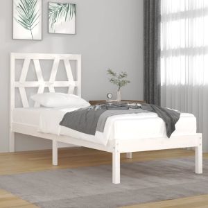 Cama 90x190 cm madera maciza de pino blanco