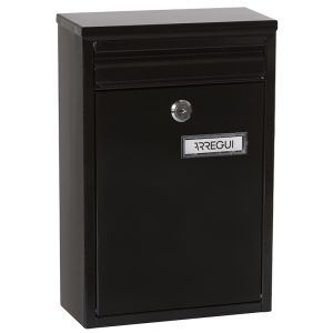 Buzon zaguan negro 22x8x32 arregui