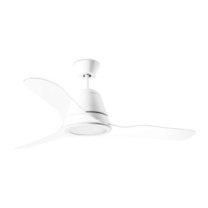 Ventilador TIGA blanco LED, aspas transparentes LEDS-C4