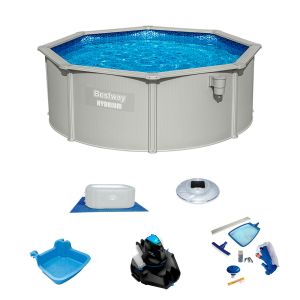 Pack piscina bestway hydrium redonda 360x120 cm más accesorios de mantenimi