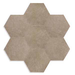 Origin wallcoverings paneles eco-cuero autoadhesivos  hexágono beige arena