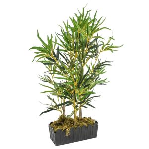 vidaXL árbol de bambú artificial con 368 hojas verde 80 cm