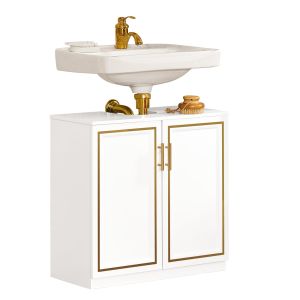 Mueble para debajo del lavabo 2 puertas bzr86-w sobuy