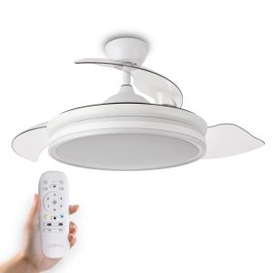 YOEVU Espartan - Ventilador de techo con luz LED, motor dc, alexa