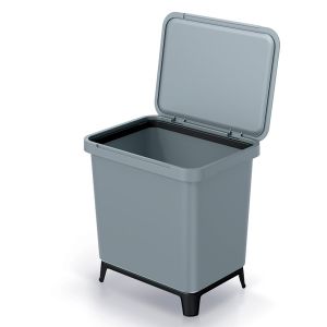 Keden cubo de reciclaje gris 30l con forma cuadrada - "systema"