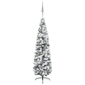 vidaXL árbol de navidad preiluminado con luces y bolas verde 210 cm