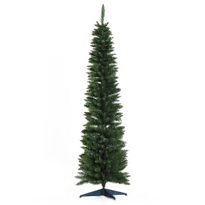 Árbol de navidad metal, PVC, plástico color verde ø55x180 cm Homcom