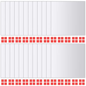 vidaXL azulejos de espejo 24 unidades cuadrados vidrio