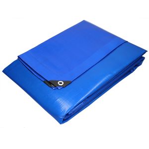 Lona de protección impermeable con ojales 3x4m azul ecd germany