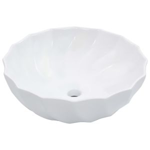 vidaXL lavabo 46x17 cm cerámica blanco