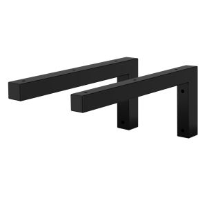 Soporte de pared juego de 2 ángulo en l 35x15 cm acero negro