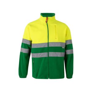 Chaqueta polar bicolor av 2xl verde amarillo fluor