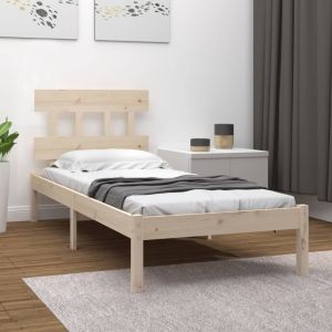 Cama 90x200 cm individual madera maciza