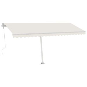 vidaXL toldo automático con LED y sensor de viento crema 500x350 cm