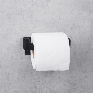 Daske portarrollos papel higiénico acero negro izquierdo zenda