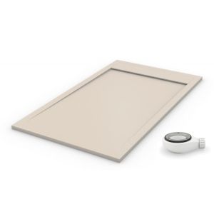 Plato de ducha ambiente crema - 80x150cm - resina con cargas minerales